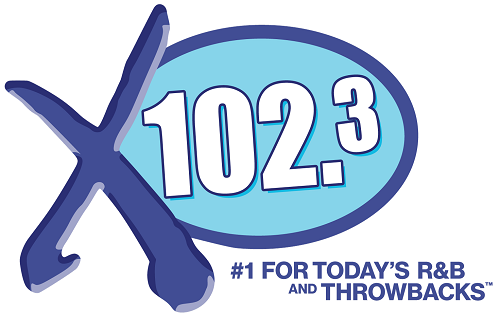 X 102.3 FM  Number 1 for today's R and B and throwbacks Logo